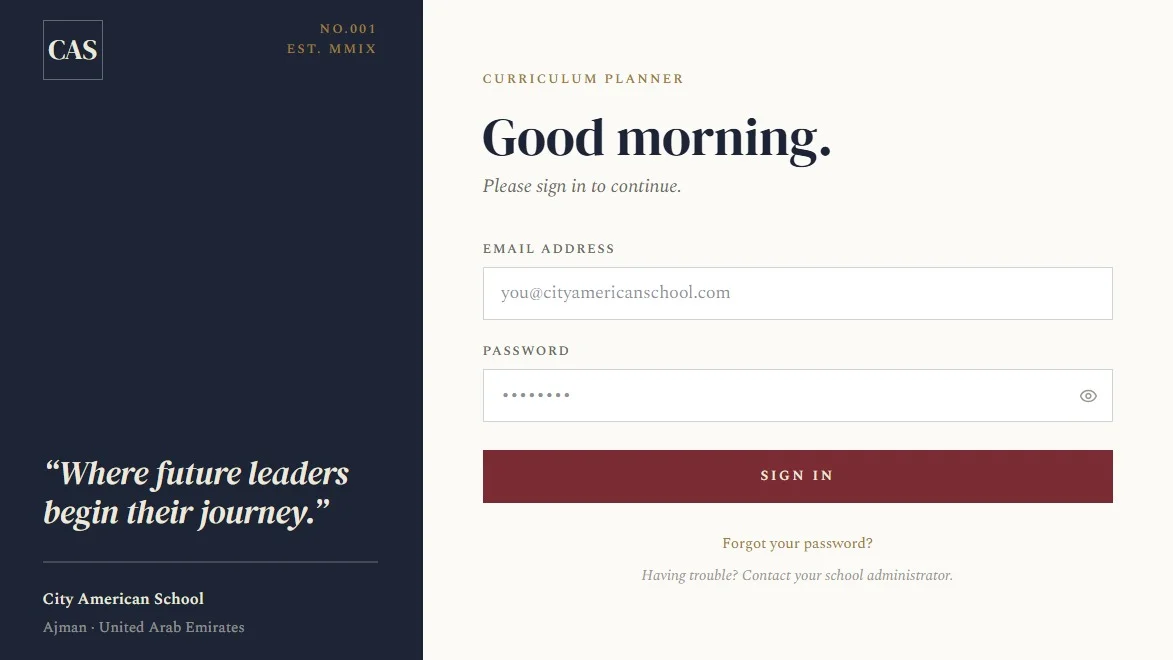 curriculum planner