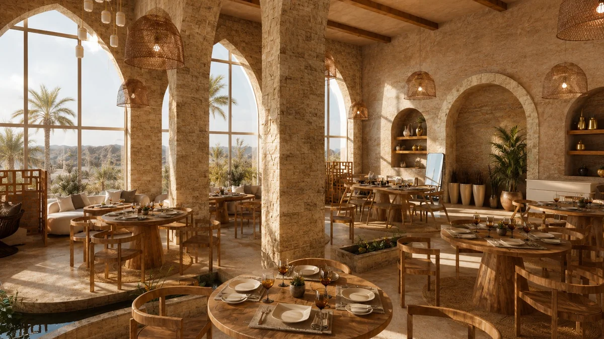 Azure Hotel Restaurant | El Quseir, Egypt | Interior Design Project
