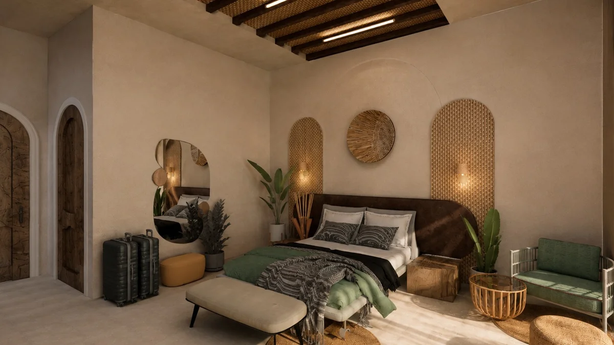 Azure Hotel Room | El Quseir, Egypt | Interior Design Project