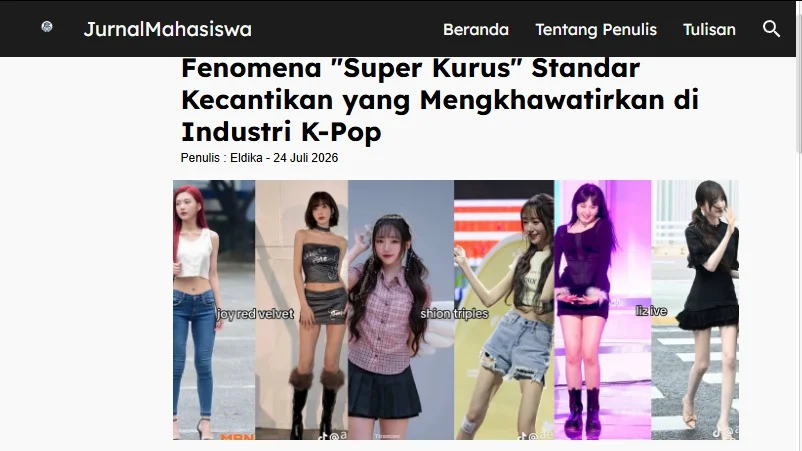 Artikel Tentang Fenomena Super Kurus Standar Kecantikan yang Mengkhawatirkan di Indutri K-pop