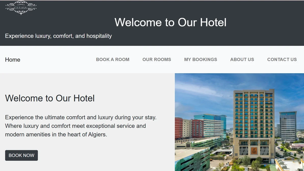 Web App pour hôtel réservation