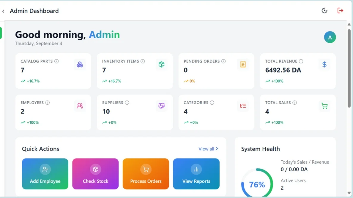 Web App pour la Gestion de Stock