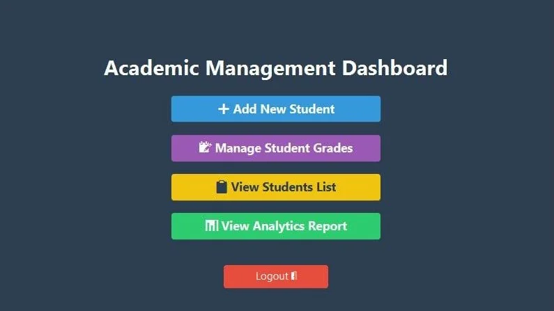 JavaFX Academic Management System