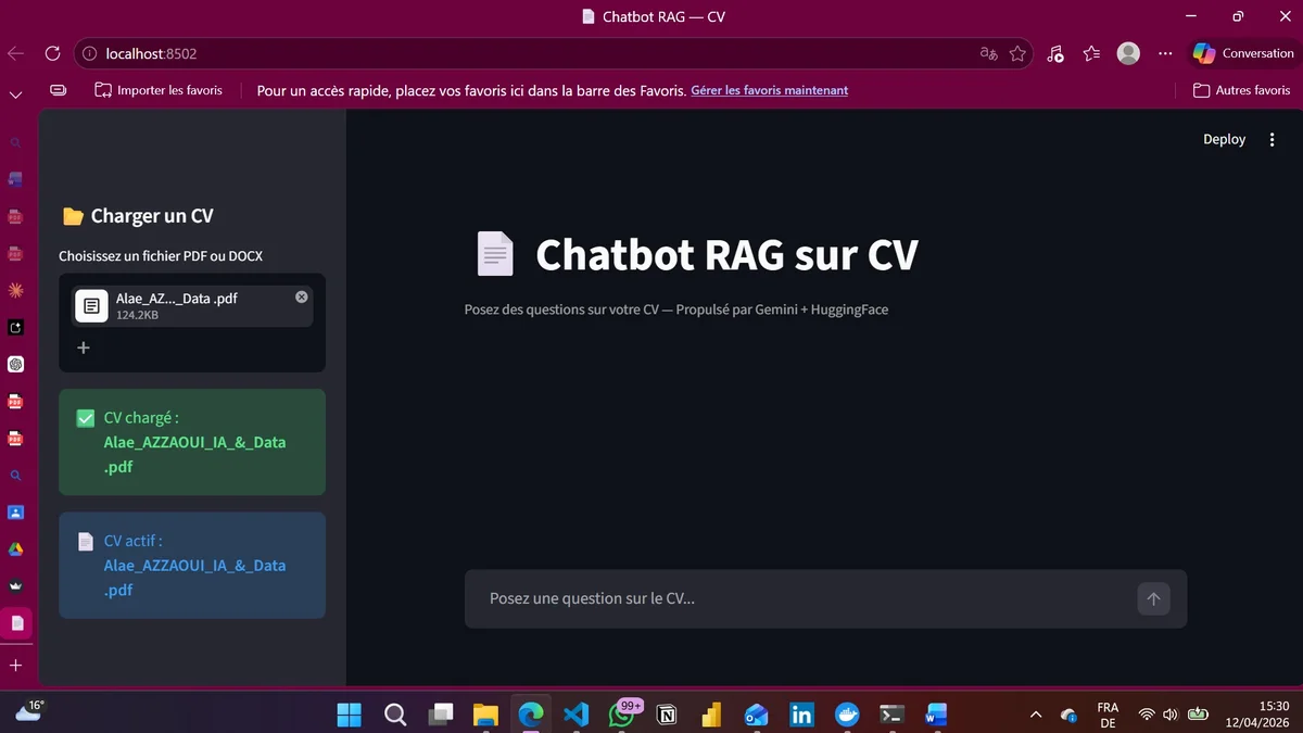 Chatbot sur CV