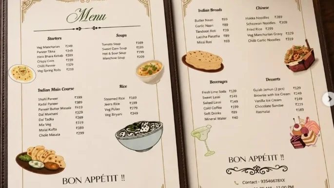 Menu design