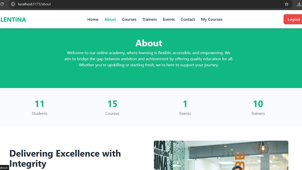 Academy / Courses Web Application