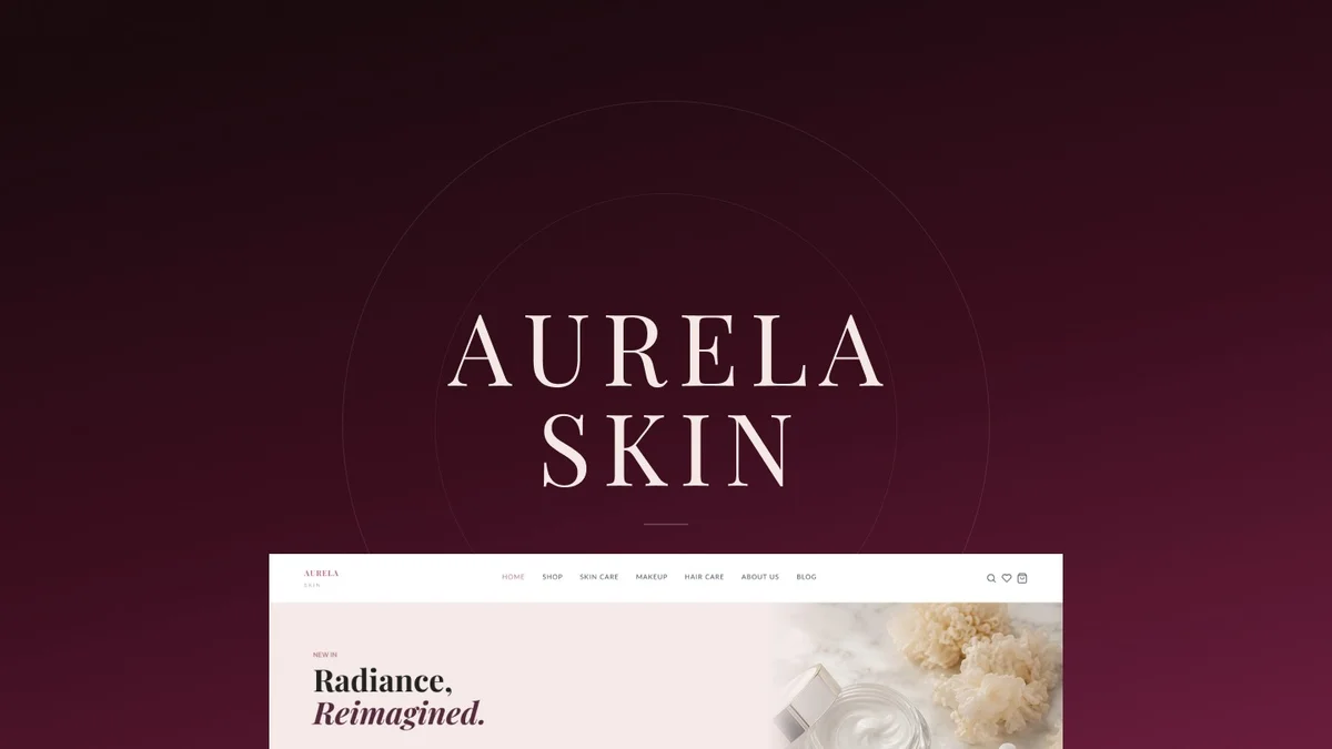 AURELA SKIN — Beauty E-commerce Website